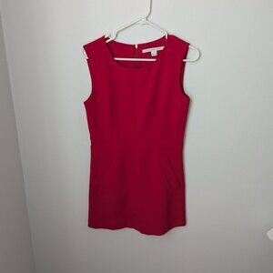 Diane Von Furstenberg Red Sleeveless Dress, 6